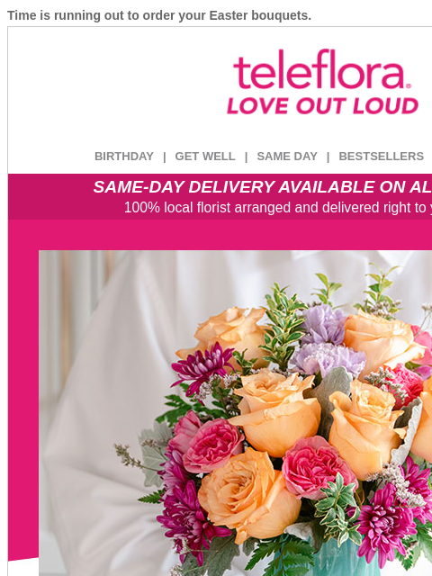 teleflora newsletter: LAST CHANCE! Your [$15.23] Credit is Expiring Soon