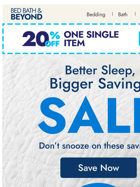 bedbathandbeyond newsletter: Wake up refreshed—spring sleep starts here