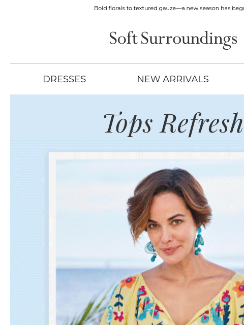 softsurroundings newsletter: Just in: Shirts & Blouses