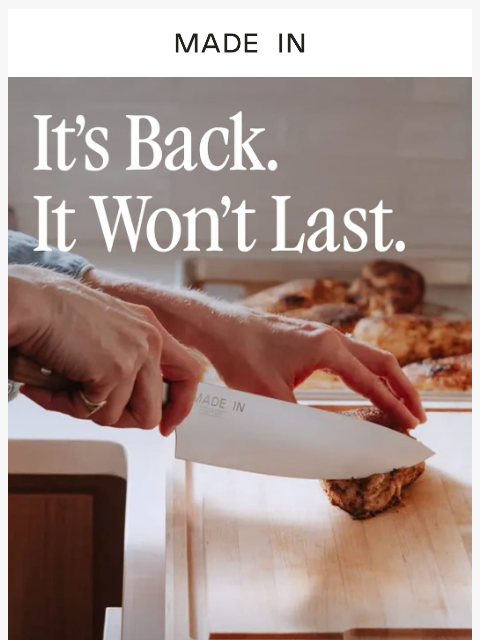 madeincookware newsletter: The Olive Wood Collection is back & sharper than e...