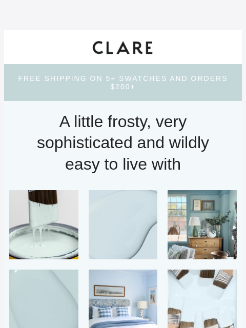 clare newsletter: Cool blues are having a moment ❄️