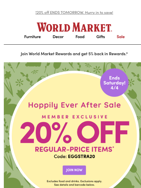 emailworldmarket newsletter: Hop this way for FREE TERRY'S CHOCOLATE 🐰👉 
