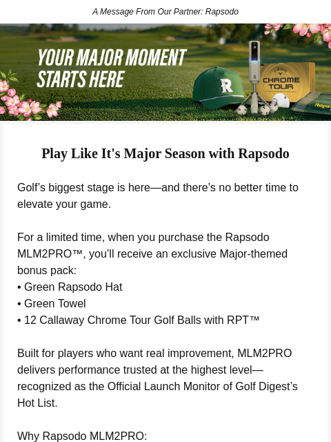 golfdigest newsletter: The Major Upgrade Your Game Needs—Limited-Time Bon...