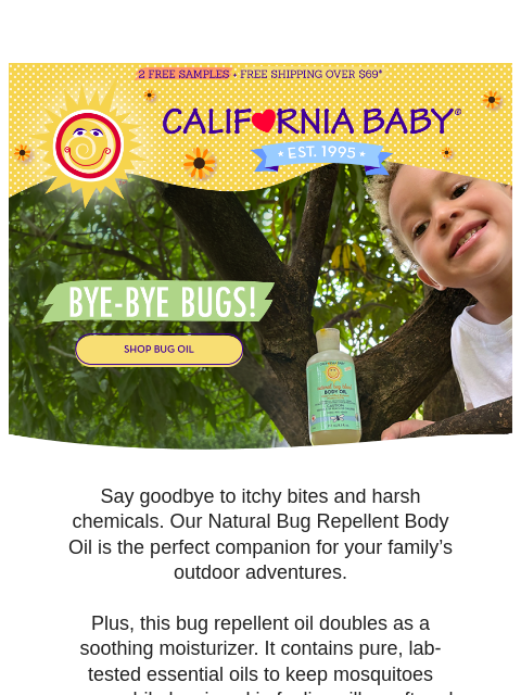 californiababy newsletter: Have You Tried Our Bug Repellent Body Oil?