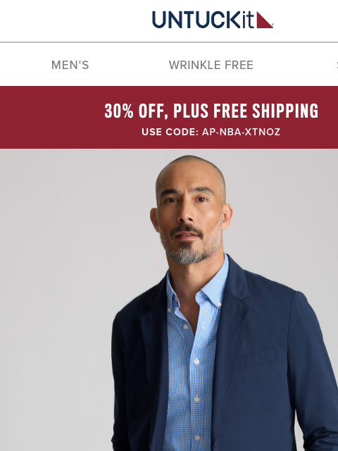 untuckit newsletter: Meet the New Performance Tech Blazer