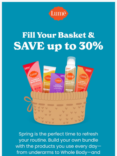 lumedeodorant newsletter: Refresh for spring and unlock 30% off 🐰