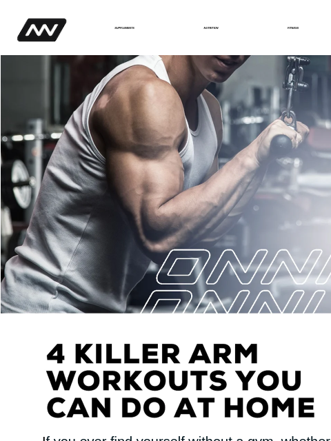 A couple of exercise bands, light dumbbells, and your own bodyweight are all that's needed to keep your guns loaded... SUPPLEMENTS NUTRITION FITNESS APPAREL If you've been curious about steel