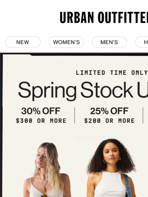 urbanoutfitters newsletter: Full fits for spring 🌱 Up to 30% Off