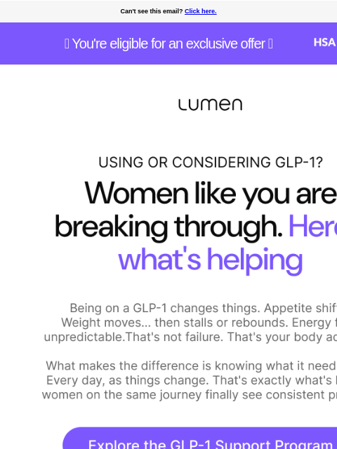 lumen newsletter: On a GLP-1 and still not seeing the results you ex...