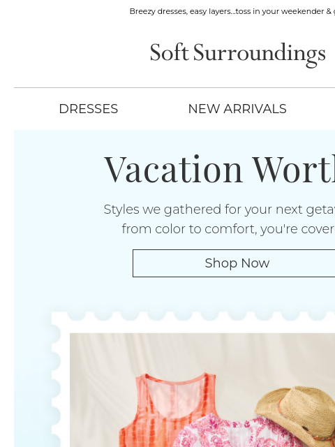 softsurroundings newsletter: Destination: Warmth