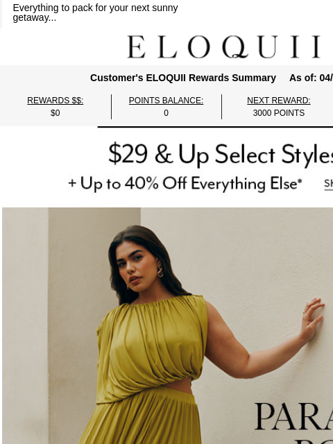 eloquii newsletter: Re: your checked baggage️ ✈️