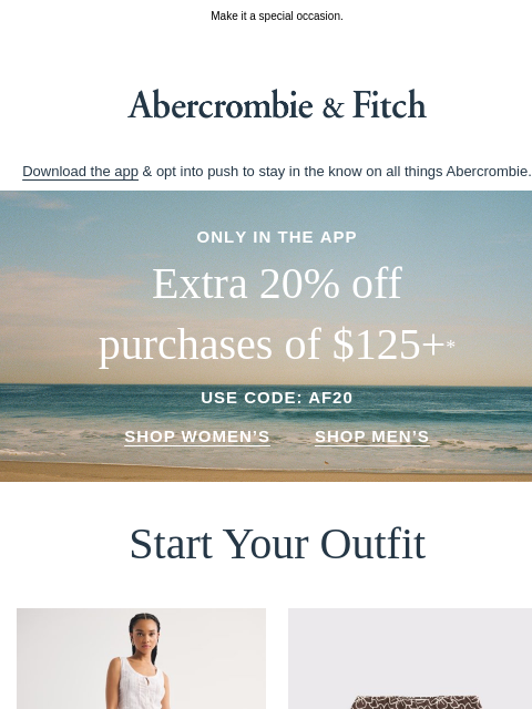 abercrombie newsletter: A sale for your weekend.