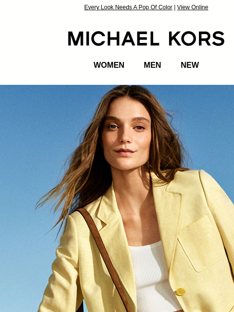 michaelkorsmail newsletter: Swap Your Jacket For A Bright Blazer