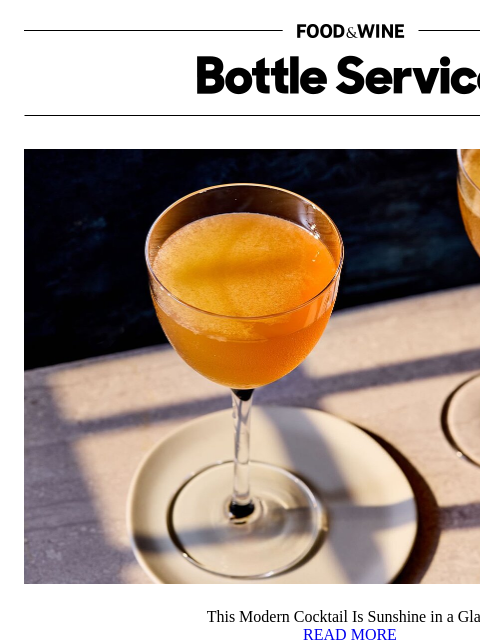 foodandwine newsletter: This Modern Cocktail Is Sunshine in a Glass