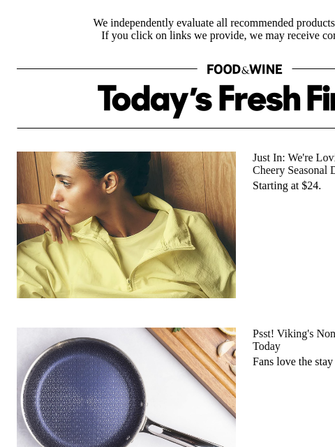 foodandwine newsletter: Psst! Viking's Nonstick Frying Pan Is 40% Off Toda...