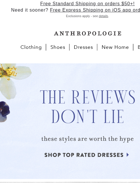 anthropologie newsletter: Dresses with all the rave reviews
