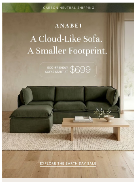 anabei newsletter: The last sofa you’ll ever need 🌿