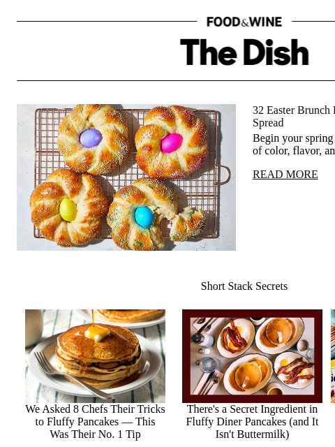 foodandwine newsletter: 32 Easter Brunch Recipes for an Unforgettable Spre...