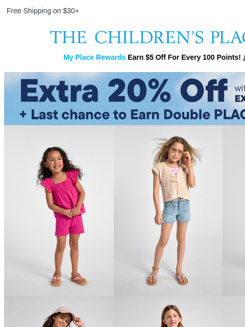 childrensplace newsletter: All the Shorts Kids Need: Up to 60% OFF 🌞