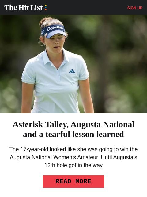 golfdigest newsletter: Father's selfless act helps ANWA winner
