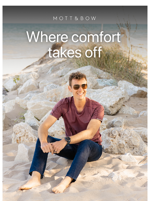 mottandbow newsletter: Featherweight jeans for upcoming trips.