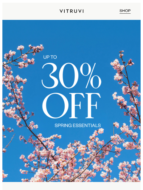 vitruvi newsletter: Buy More, Save More On Spring Essentials 🌷