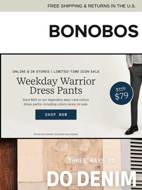 bonobos newsletter: A Side of Jeans You’ve Never Seen