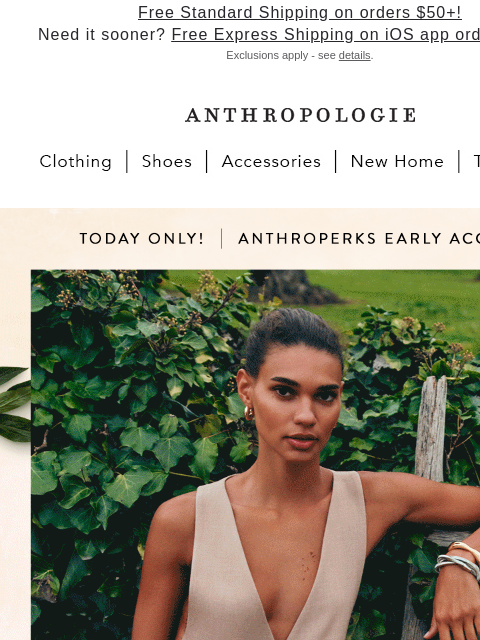 anthropologie newsletter: 24-hr exclusive: The Summer Collection