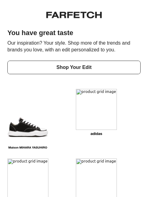 farfetch newsletter: Your personal edit