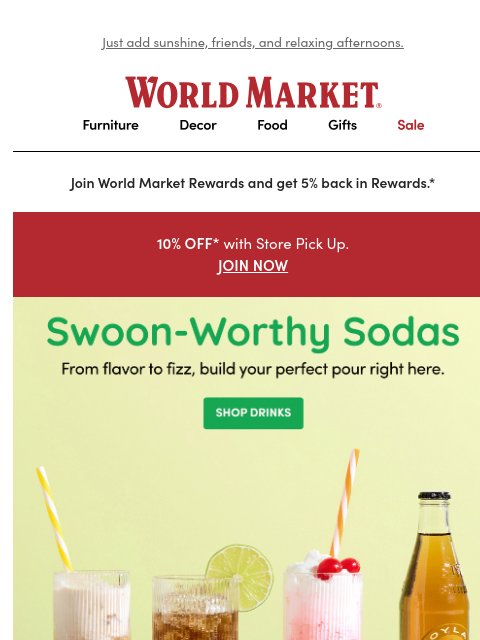 emailworldmarket newsletter: Delicious drinks for every spring occasion🍹🍋‍🌺