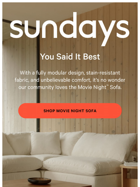 sundays-company newsletter: This Sofa Is Loved for a Reason