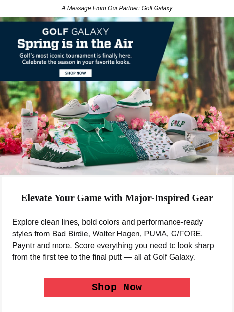golfdigest newsletter: Spring is in the air with MAJOR style 🏌️🌸