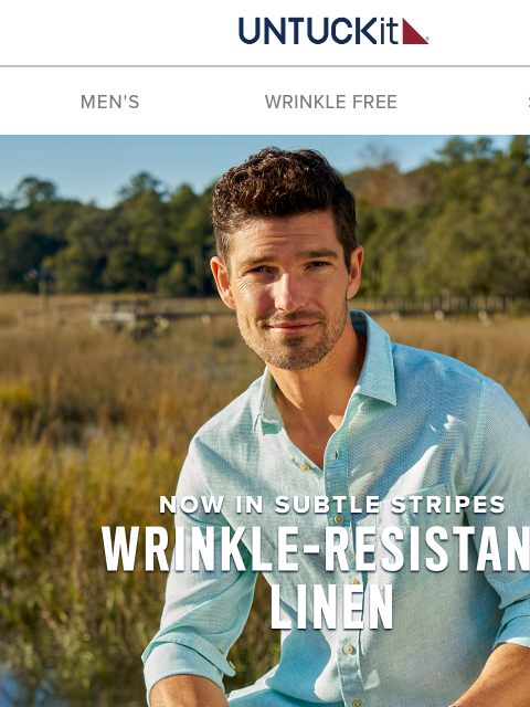 untuckit newsletter: Last Call: Stay Breezy in Linen—30% Off