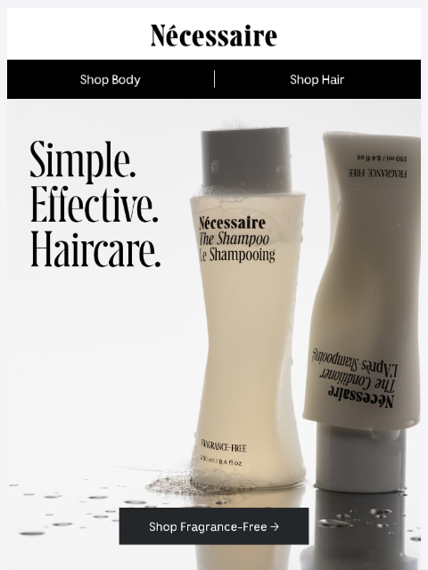 necessaire newsletter: For Dry Hair + Sensitive Scalps