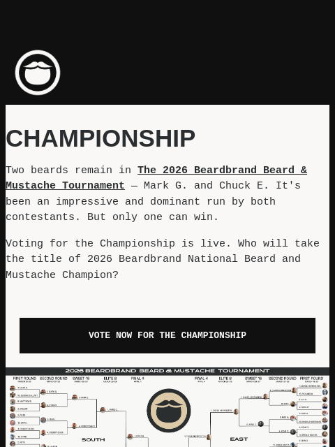 beardbrand newsletter: Beardbrand Beard & Mustache Tournament: Championsh...
