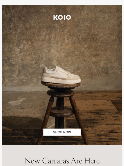 koio newsletter: Introducing New Colors: The Carrara Court Classic