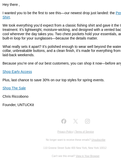 untuckit newsletter: Meet The New Performance Fishing Shirt