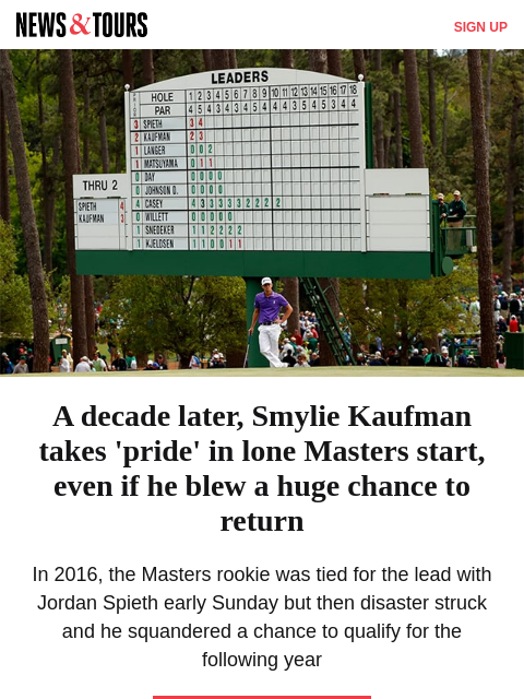 golfdigest newsletter: Masters 2026: Every player in the field, ranked