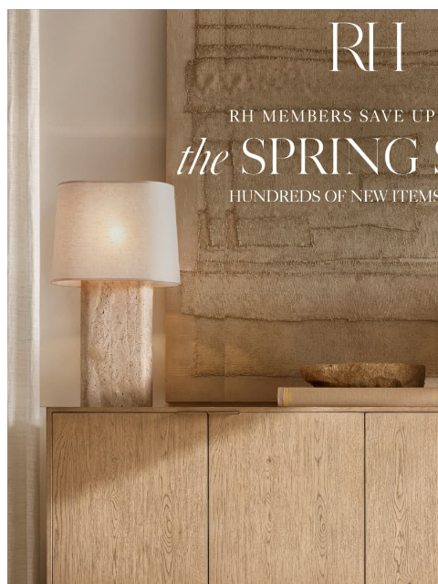 rh newsletter: Discover Up to 70% Off Living, Dining, Bedroom & M...