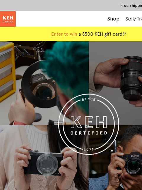 keh newsletter: Buy pre-owned. Sell it for top dollar. Repeat.♻️