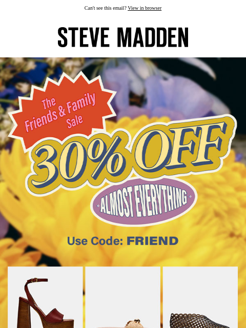 stevemadden newsletter: Sale Sizes Are Moving Fast
