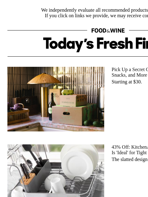 foodandwine newsletter: 43% Off: KitchenAid's Space-Saving Rack Is 'Ideal'...