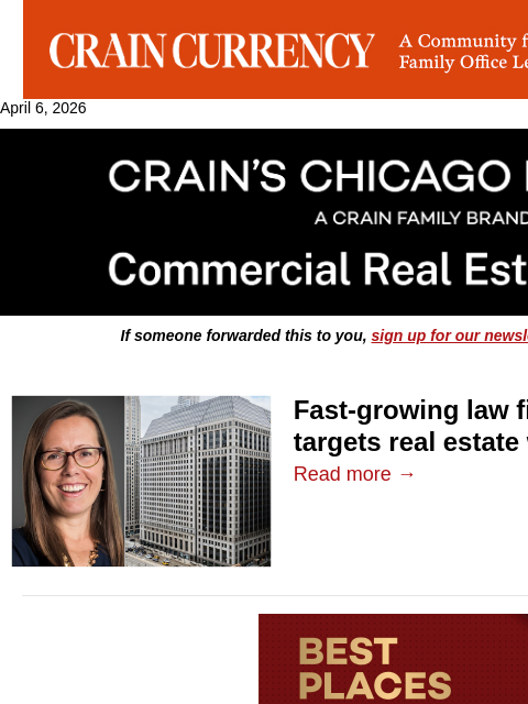 crainalerts newsletter: Croke Fairchild beefs up its real estate practice