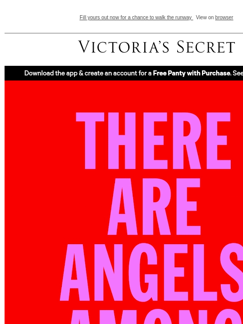victoriassecret newsletter: Calling All Angels—Applications are OPEN