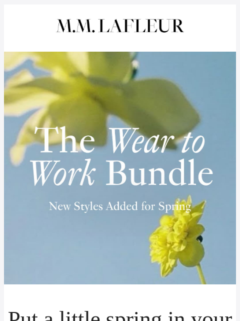 mmlafleur newsletter: That’s fresh.