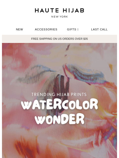 hautehijab newsletter: Trending: Watercolor Prints 🎨