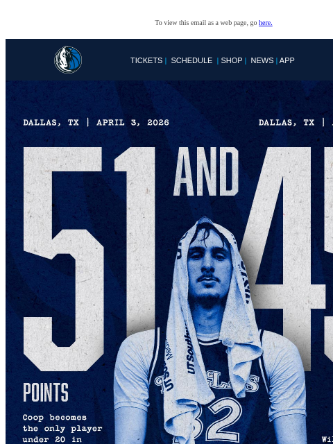 mavsmail newsletter: 🚨 Last Call: Coop Bobble Pack: Rookie Edition!