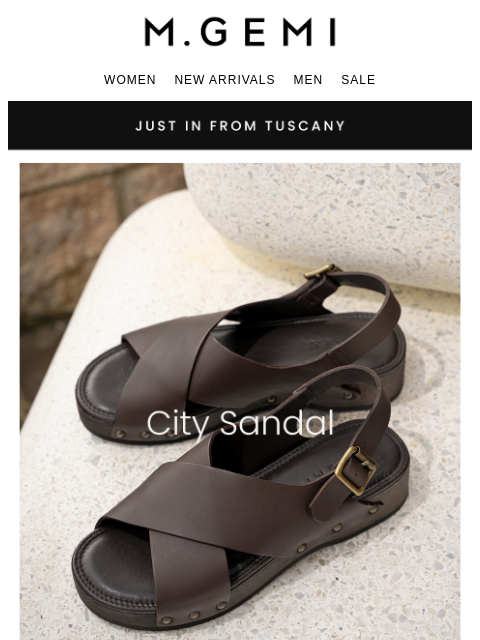 mgemi newsletter: A Sandal Made For The City