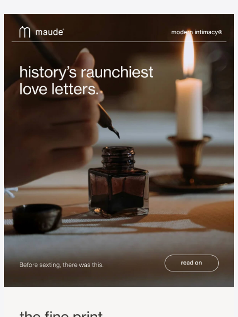 getmaude newsletter: history’s raunchiest love letters.