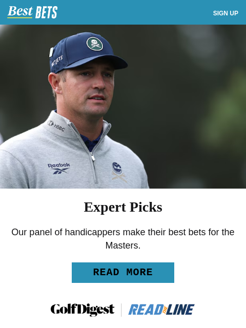 golfdigest newsletter: 5 longshots we're betting at Augusta National